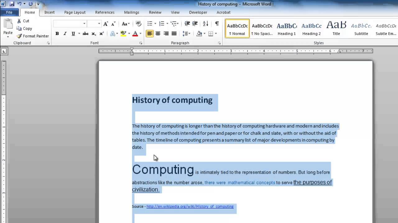 how to keep source formatting in word 2010