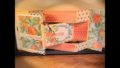 Stampin’ Up! You’re a Peach tri-shutter Card Tutorial. Fancy fold Birthday card.