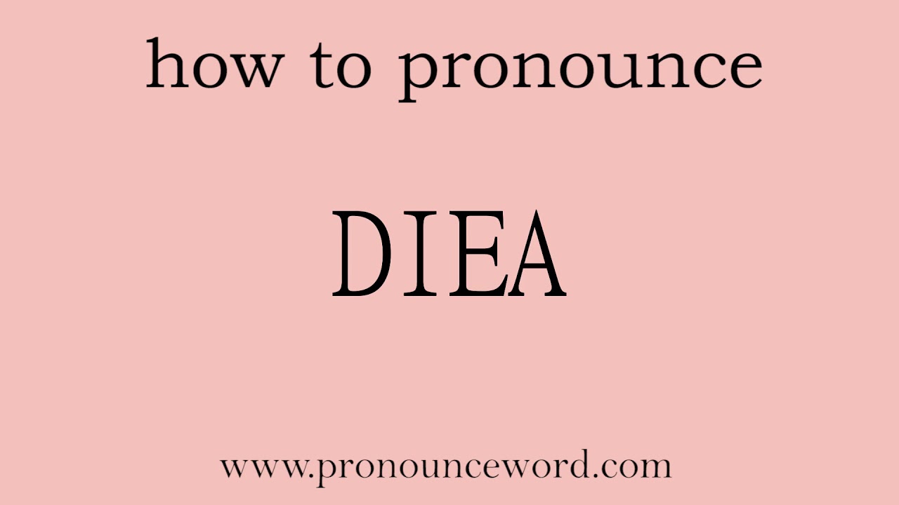 How to pronounce DIE in English