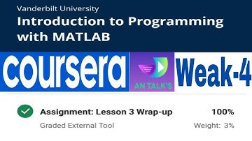 Coursera Inroduction to Programming with matlab. Weak 3 lesson 2  asssignment  3 details solution.