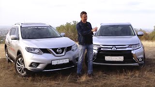 Mitsubishi Outlander против Nissan X-Trail 2015. Игорь Бурцев(Совместный тест-драйв двух среднеразмерных кроссоверов: Мицубиси Аутлендер 2015 против Ниссан Х-Трейл. X-Trail..., 2015-09-30T06:23:17.000Z)