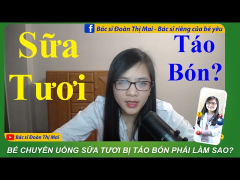 Bé chuyển uống sữa tươi hoàn toàn bị táo bón phải làm sao?