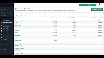 Track Time Budget Spent on Clients Work with Financial Cents Effective Hourly Rate Report