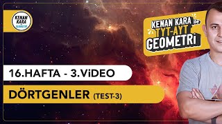 Test-3 | Dörtgenler | GEOMETRİ KONU ANLATIMI (2024 Tayfa) (TYT-AYT)