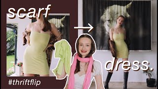 DIY: mini *dress* from a scarf | THRIFT FLIP