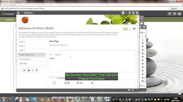 PebblePad Demo of creating portfolio