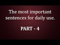Daily Use Sentences Quiz