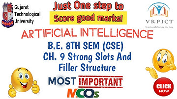 Artificial Intelligence MCQS | GTU Exam | CH-9 Strong slots and Filler Structure | IMP. Questions