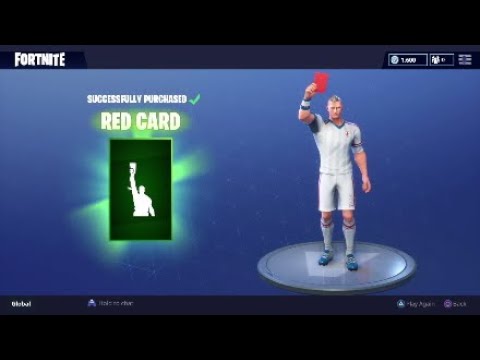 new emote,Red card Football emote - YouTube