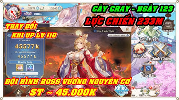 Tam Quốc Huyễn Tướng VNG | NGÀY 123 |  ĐỘI HÌNH BOSS KỲ SÁCH 3 VNC ST 45.000K - THAY ĐỔI KHI LV 110