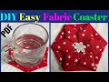 How To Make Your Own Fabric Coaster/ Easy DIY Coaster Free Pattern / The Twins Day Sewing Tutorial