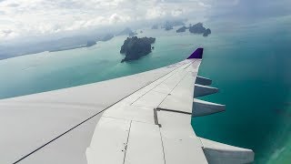 Thai Airways Airbus A330-300 BEAUTIFUL APPROACH and LANDING at Phuket Airport (HKT)