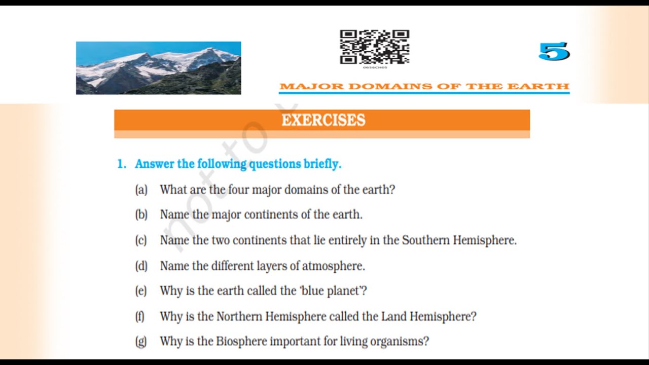 Ch5 Major Domains Of Earth Class 6 Geography Question And Answer With ch5-major-domains-of-earth-class-6-geography-question-and-answer-with