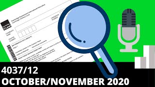 O-Level Add Math October November 2020 Paper 12 4037/12