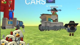 MY FRIENDS MAKE CARS IN CHICKEN GUN PART 5 (SAD YT CHICKEN)