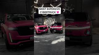 We Cleaned The Most Expensive CyberTruck.. #clean #tesla #cybertruck #custom #cars #vinyl #carwrap