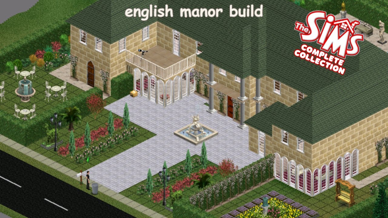 Building an English countryside manor in Sims 1