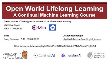 [Open World Lifelong Learning Course] Lecture #11: Continual reinforcement learning - Massimo Caccia