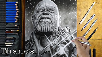 HOW TO DRAW THANOS AVENGERS INFINITY WAR | Realistic with pencil
