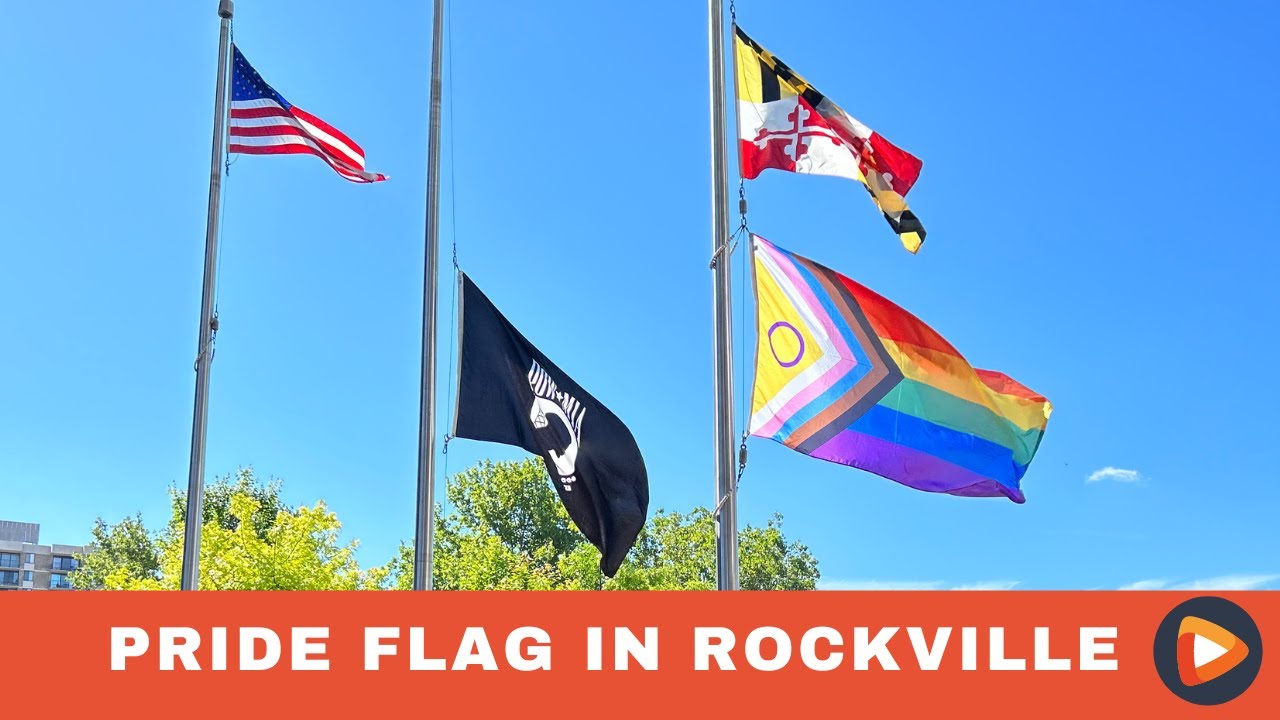 Pride Flag Goes Up in Rockville - YouTube