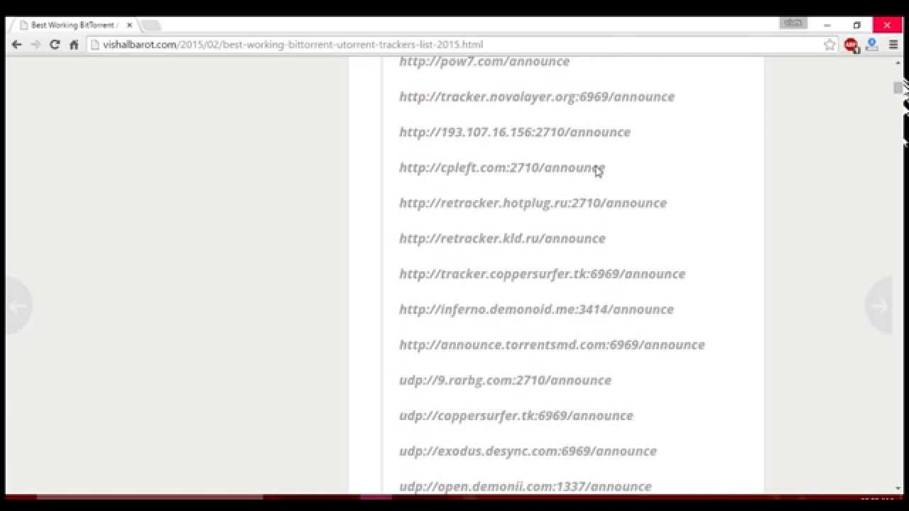 torrent trackers list 2016 youtube list of trackers