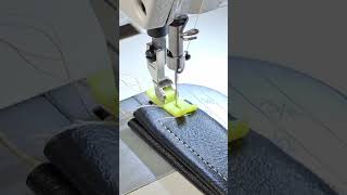 Costurar 8 Camadas de Tecido Couro Sintético Na Máquina Reta Industrial