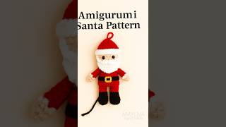 How to Crochet a Mini Santa Ornament-FREE Amigurumi Pattern for Beginners #tutorialamigurumicompleto