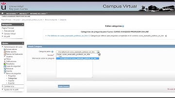 Crear una categoría (Moodle)