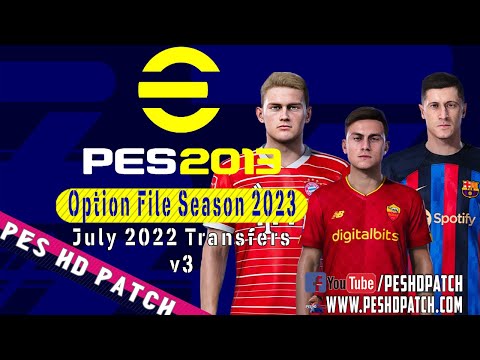 PES 2013 HD Patch 2022 Option File Season 2023 Transfers July v3