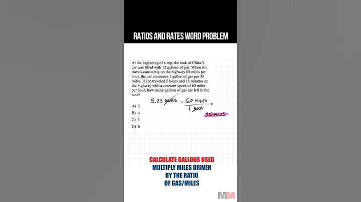 Ratios and Rates SAT Math Word Problem