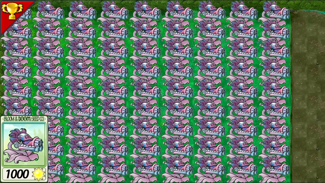 Super Large Map 99Big SuperHypnoGatling VS 999Zombies-------Plants vs Zombies