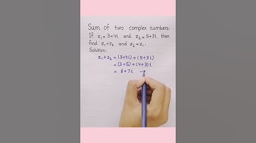 Sum of two Complex Numbers Class 9 #shorts