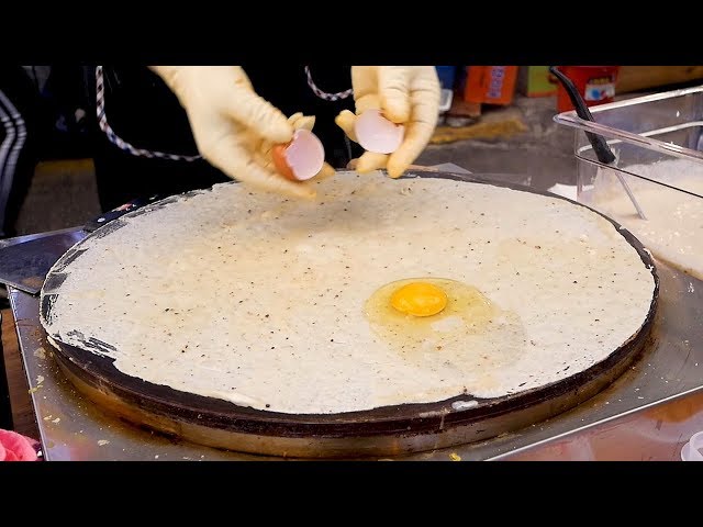 Chinese savior crepe (Jian bing) - Korean street food