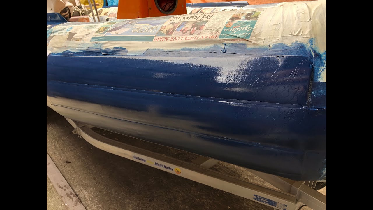 Part 3 Painting our RIB with Polymarine Flexithane Hypalon Paint