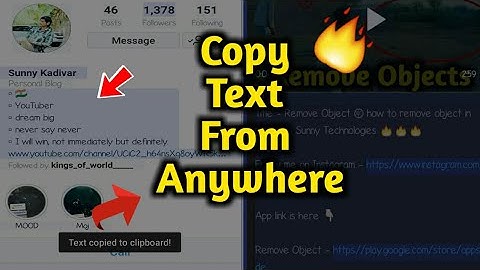 Copy text from Anywhere | Universal Copy review in hindi | How to copy text | Sunny Technologies
