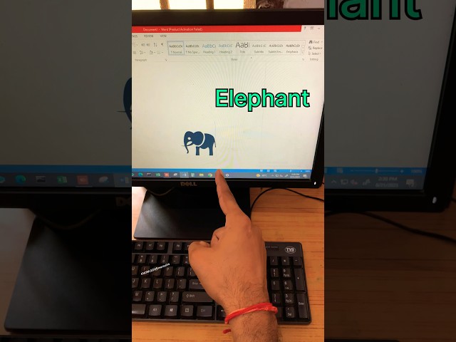 Elephant 🐘 shortcut key in Ms Word #shorts #shortcutkeys #computershortcutkeys #msword class=