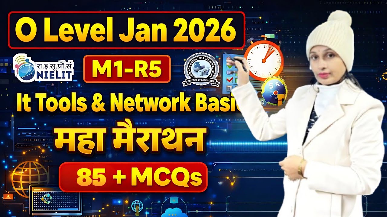 o level Jan 2026 M1R5 85+ mcqs  IT Tools & Network Basics | M1R5 2026 