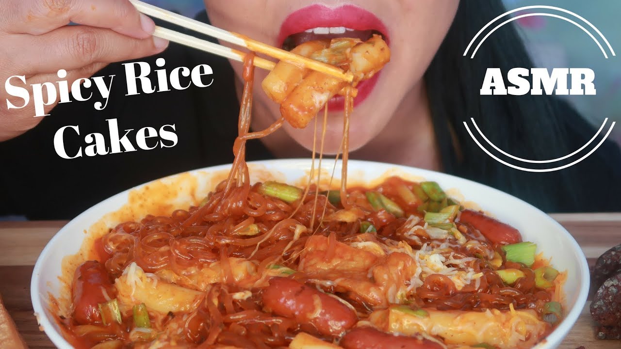 ASMR Spicy Rice Cakes With Sweet Potato Noodles (No Talking) YouTube