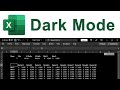 Excel Full Dark Mode (No VBA Needed) 🌙