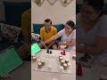 Roll the dice and colour glass game Let’s see who wins #indoorgames #explorepage #trending