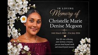 Homegoing Journey of Christelle Marie Denies Mcgoon