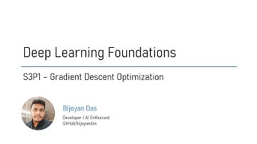 Deep Learning with PyTorch | S3P1 | Understanding Gradient Descent Optimization