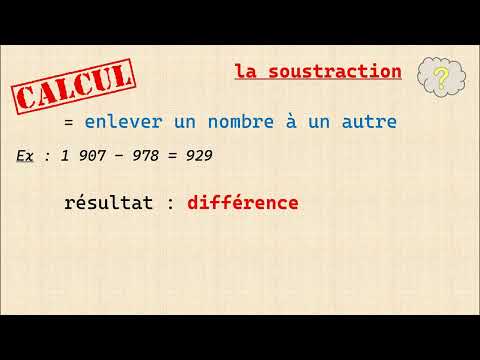 Qu'est ce qu'une soustraction
