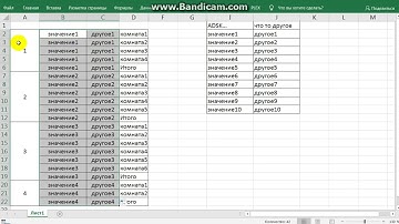 Заполнение данными для объединённых ячеек, при разном количестве строк. Excel срочная помощь в табли