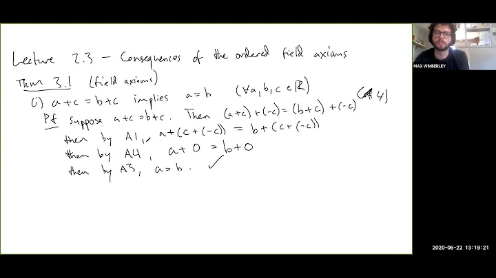 Lecture 2.3 - Proofs With the Ordered Field Axioms