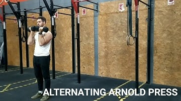 Dumbbell alternating arnold press