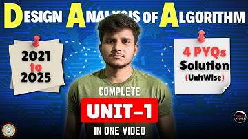 DAA | DAA BCS-503  Unit-1 Paper-solution (2021 - 2025)| Aktu Exam | 3rd Year | DAA PYQ Solution