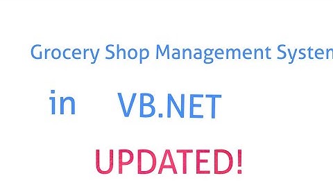 Grocery Shop Management System DEMO