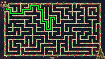 Maze Game Challenge | Solving Family Christmas Tree Maze Puzzle Animated  Solution Labyrinth