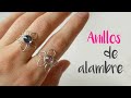 Cómo hacer  ANILLOS DE ALAMBRE  con forma de flor 293